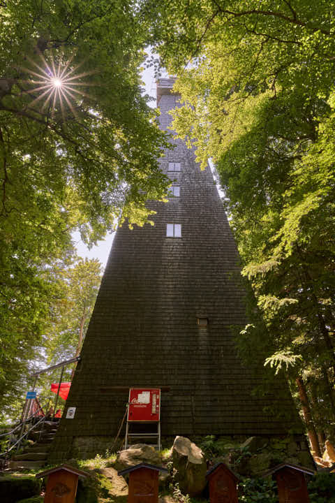 Gemeinde Sonnenwald Landkreis Freyung-Grafenau Brotjacklriegel Aussichtsturm (Dirschl Johann) Deutschland FRG